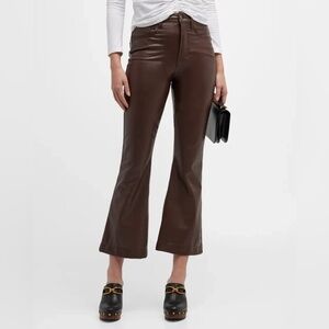 Veronica Beard Carson Faux Leather Flare Pants